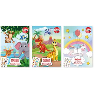 Stylex Malbuch 77077, mit Stickern, für Kinder, 14 Seiten