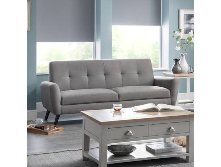 Julian Bowen Monza 3-Sitzer-Sofa, Retro, Grau