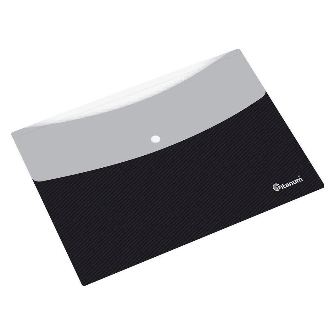 Titanum PP-Umschlagmappe A4, schwarz-weiss (A4) (47591700)