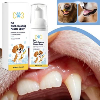 Happy Pet Pantry Pet Dental Mousse Spray For Dogs And Cats Plaque & Tartar Breath Freshener Pet Dental Mousse Spray For Dogs And Cats Plaque & Tartar Breath Freshener