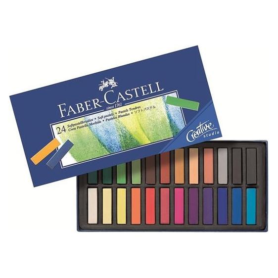 Faber-Castell CASTELL Softpastellkreiden Mini 24er Kartonetui 5 Stk (24x) (128224)