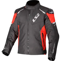 LS2 Zoom, Textiljacke wasserdicht - Schwarz/Rot - XXL