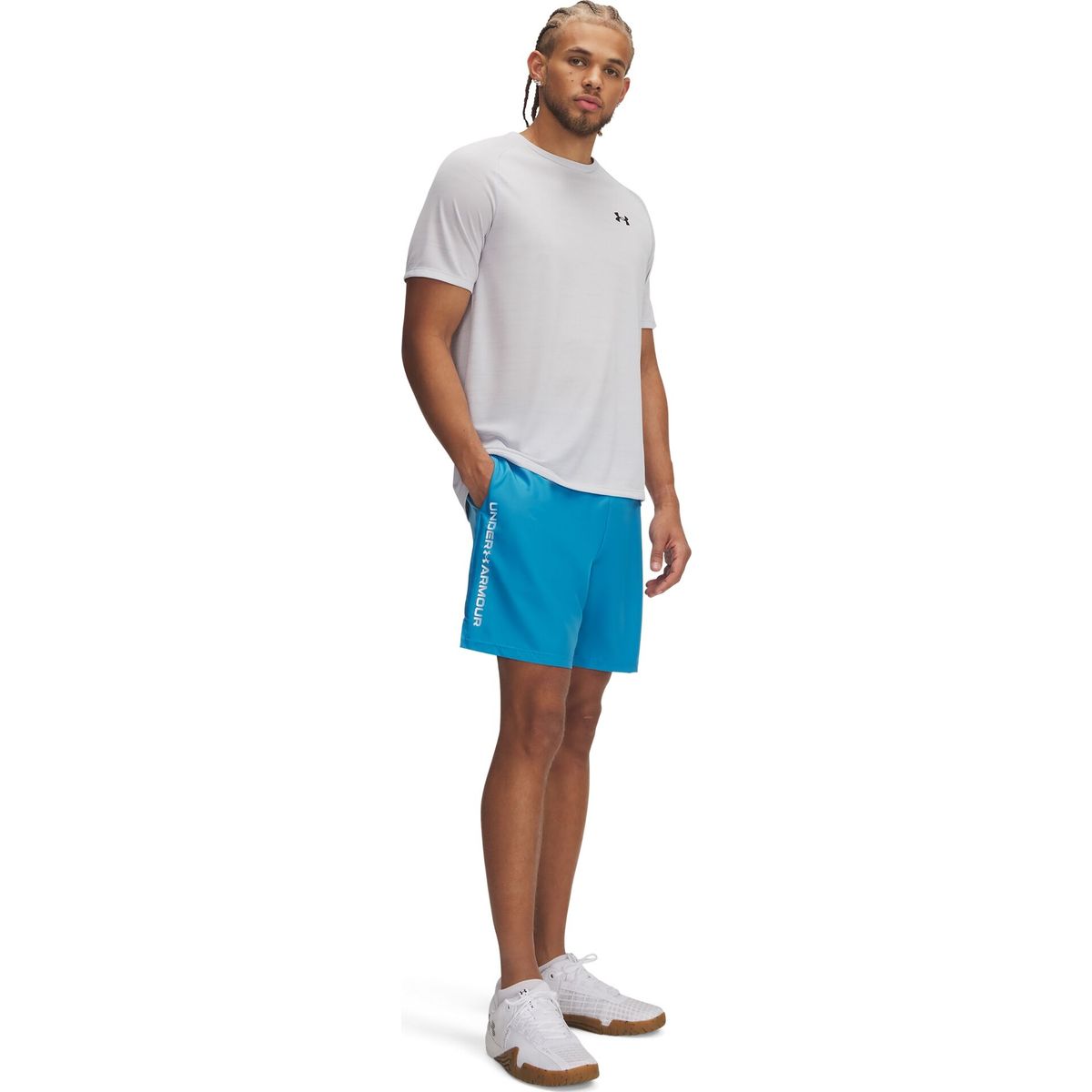 Under Armour Tech Woven Wordmark Short blue white (452) XXL 1383356-452-XXL