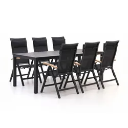 Bellagio Lugo/Menzano 220 cm Gartenmöbel-Set 7-teilig verstellbar