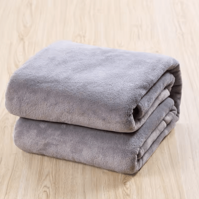 Inspire Curations Solid Color Flannel Bed And Sofa Blanket gray 180x200cm