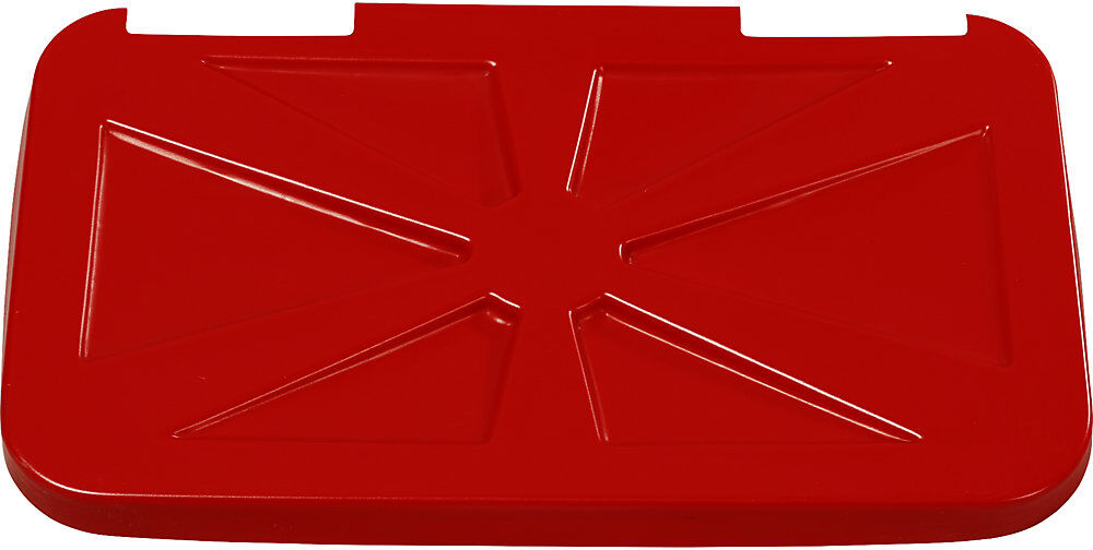kaiserkraft Deckel, quadratisch passend zu Abfallsammler, rot