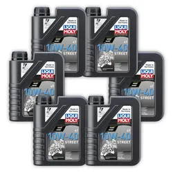 6x Motorbike 4T 10W-40 Street LIQUI MOLY 1521 Motorradöl Motoröl Motor Öl 1 Liter
