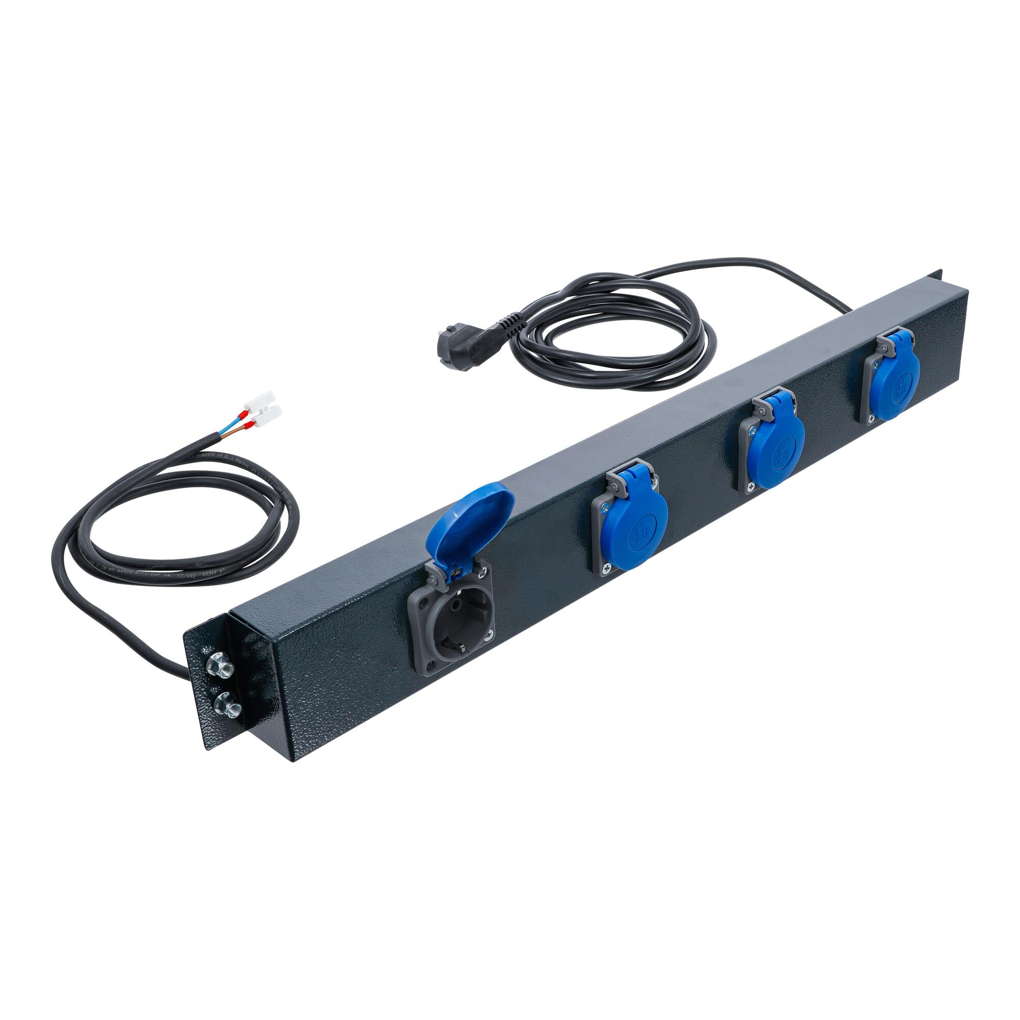 BGS Netzversorgungsleiste, 4-fach, für Schrankwand-System ; BGS technic (80190)