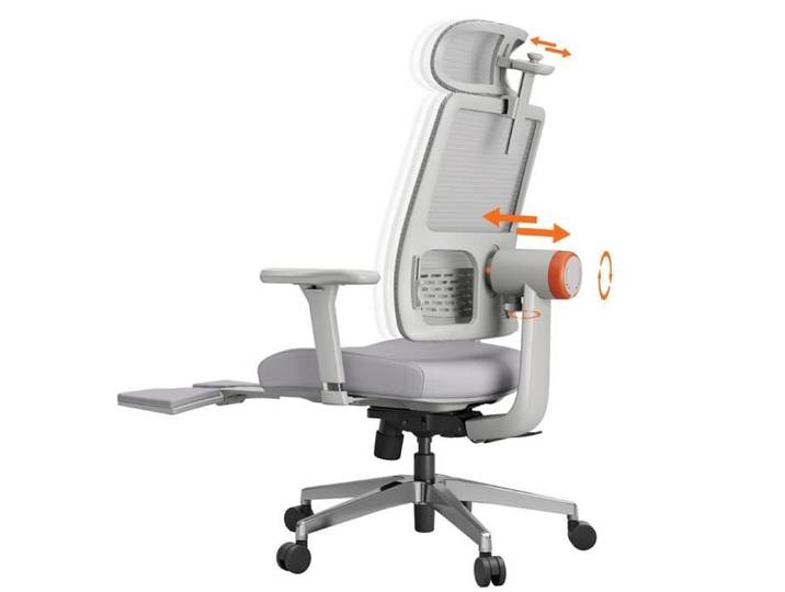 Chaise Ergonomique - NEWTRAL - MagicH-BPro - Repose-Pieds - Appui-Tête Automatique - Support Lombaire Adaptatif