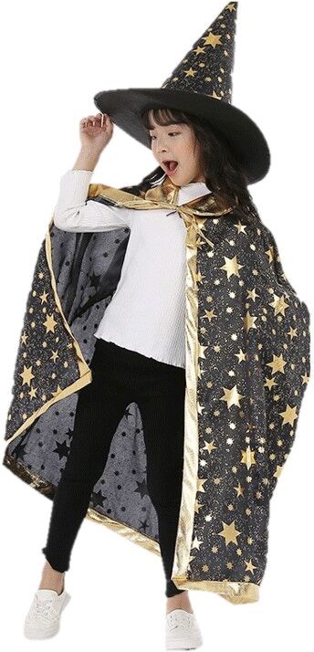 Déguisement 3-8 ans Cape + Chapeau de Sorcière noire - Rubies
