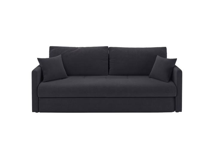 Dreisitziges ausklappbares Sofa Lorro mit Stauraum, Graphit
