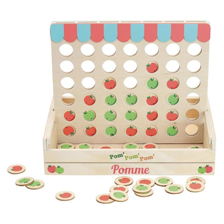 Vilac 4 gewinnt (Pom, Pom, Pom, Pomme) (Deutsch, Englisch, Französisch, Italienisch, 2 Spieler) (7608)