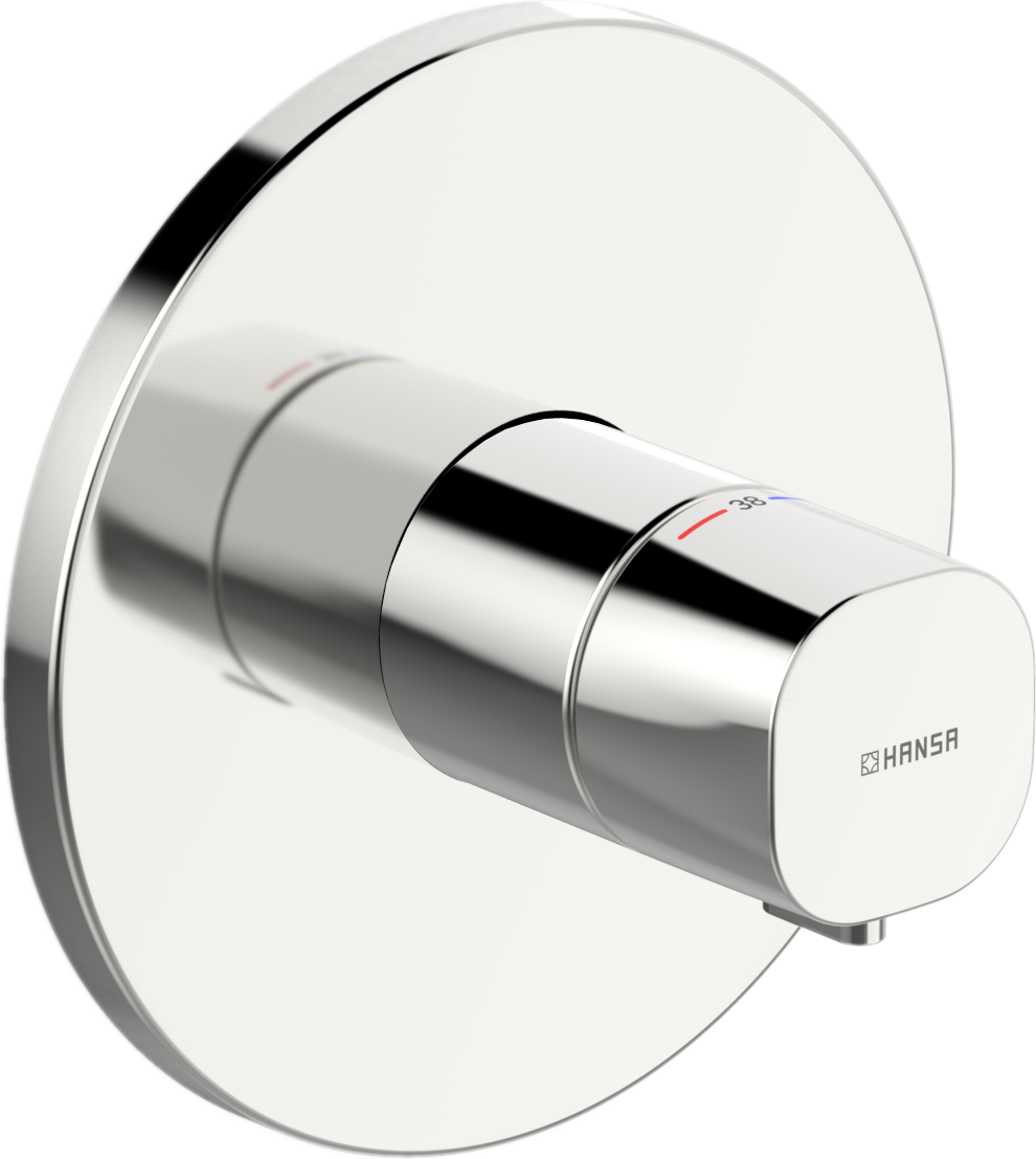 Mélangeur de bain Hansa Hansaliving 88669501 Hansabluebox, rosace ronde, chromé