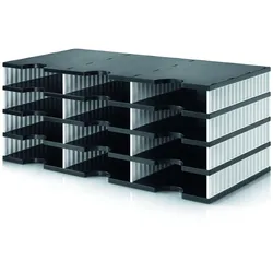 styro Sortierstation DIN C4 12-Fach  schwarz/weiß