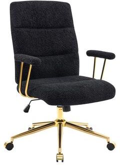 Kodotan sofa Textured Boucle Fabric Office Chair, Modern Height Adjustable Desk Chair with Padded Arms