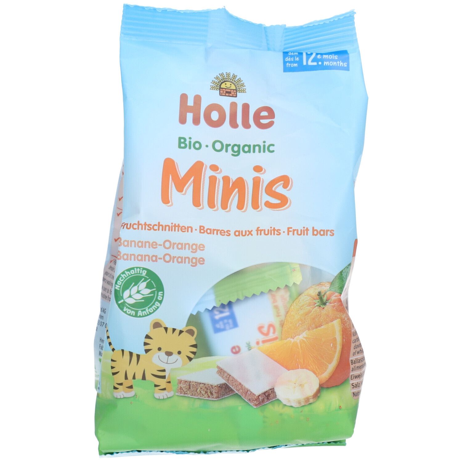 Holle Bio-Minis Banane Orange Btl 100 g Riegel