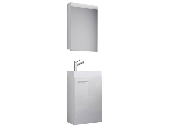Mid.you Gästebad, Weiss, Holzwerkstoff, 41 cm, hängend, Badezimmer, Badmöbelsets & -serien, Gästebad