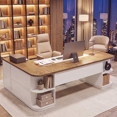YUZHOU 86.6-Inch L-Shaped Executive Desk, Extra Large Computer Desk