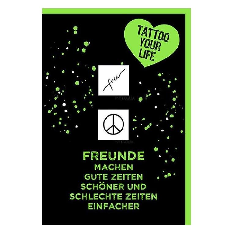 Braun + Company Tattoo Karte Free / Peace (5087-23413)