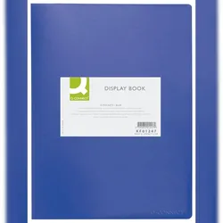 Q-Connect® KF01247 Sichtbuch - 10 Hüllen, Einband PP, 450 mym, blau