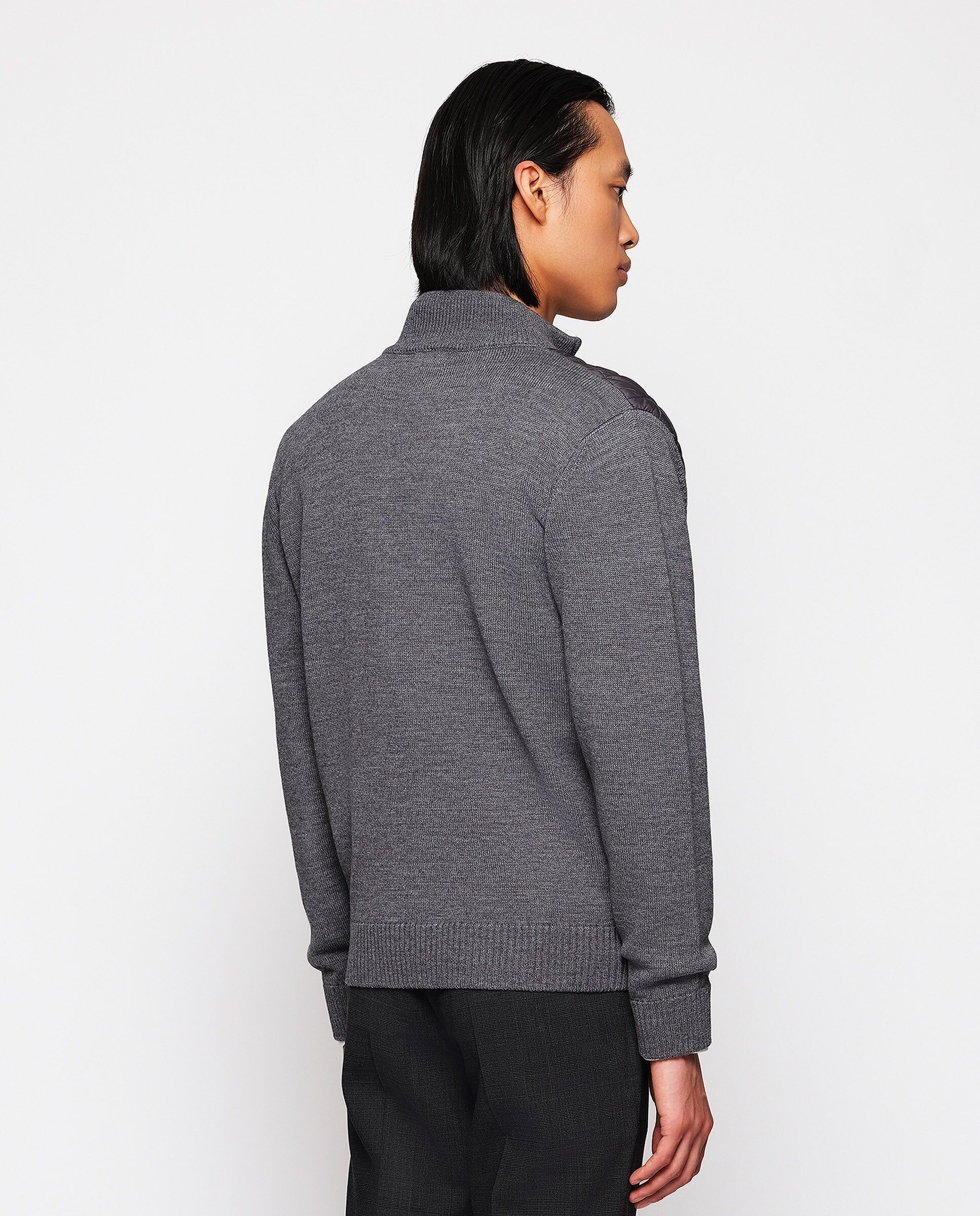 MIRTO Chaqueta de punto gris delantero acolchado-M /  3 Hombre