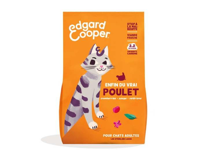 Edgard &amp; Cooper Croquettes pour chats adultes sans céréales poulet frais