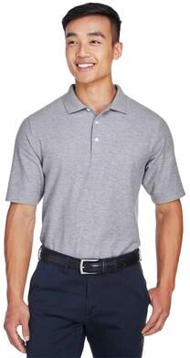Devon & Jones DG150 Men's DRYTEC20 Performance Polo Shirt in Grey Heather size 5XL