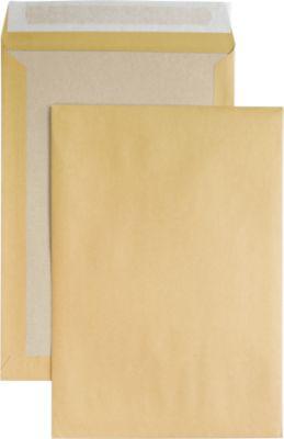 Versandtasche, B4, Papprückwand und Haftklebung, ohne Fenster, braun, 125 St.
