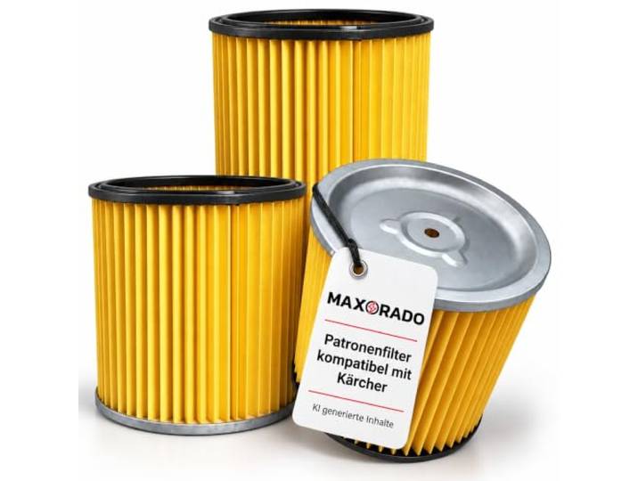 Maxorado 3 stuks cartridgefilters compatibel met Kärcher K 2001 K 2201 K 2901 K 3000 Plus NT 301 - vervanging voor 6.414-354.0 I 1.819-121.0 I vervangingsfilter K 2901