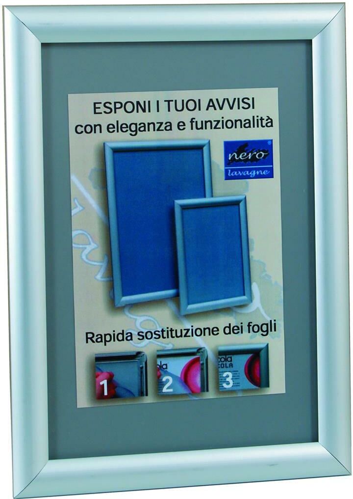 Nero Lavagne Cornice 21 x 30 cm Alluminio Scatto EN04