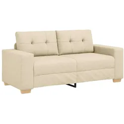 vidaXL Loveseat-Sofa Creme 180x77x82 cm Stoff