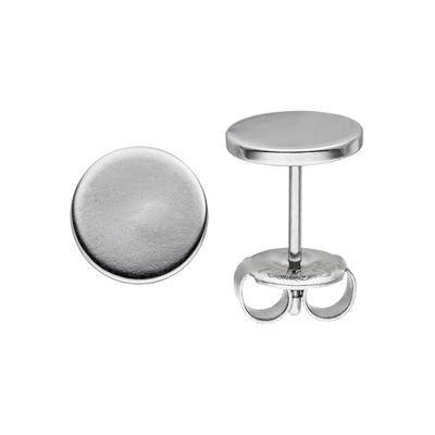 Paar Ohrstecker JOBO, silber (edelstahlfarben), Ohrringe, Damen, 8mm, Edelstahl, STUDS Edelstahl
