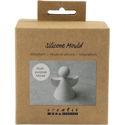 Creativ Company Silikonform, Engel, H 9,5 cm, B 7 cm, Matt transparent, 1 Stk