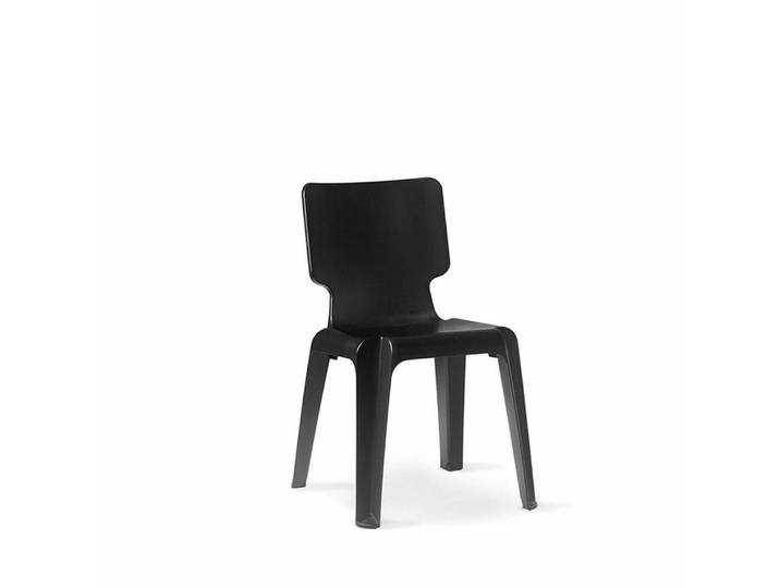 Authentics Stuhl Wait Schwarz Matt, stapelbar