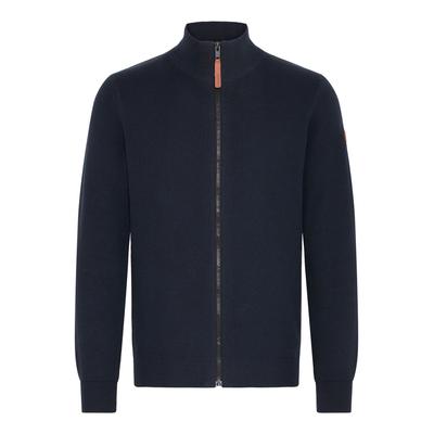 Strickjacke BLEND "Strickjacke BHFindus", Herren, Gr. XL, blau (marineblaus), Obermaterial: 70% Baumwolle CO recyc.. 30% Polyester Pol. recyc.., Strickjacken Strickjacke