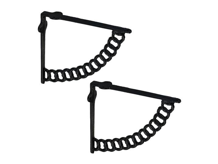 Regalträger 2er-Set Ketten-Design Schwarz