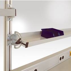 Manuflex LZ8318.7035 ESD Neigbare Ablagekonsole 1200x500mm (1079x495) für ALU-Aufbau RAL7035 lichtgrau leitfähig Lichtgrau