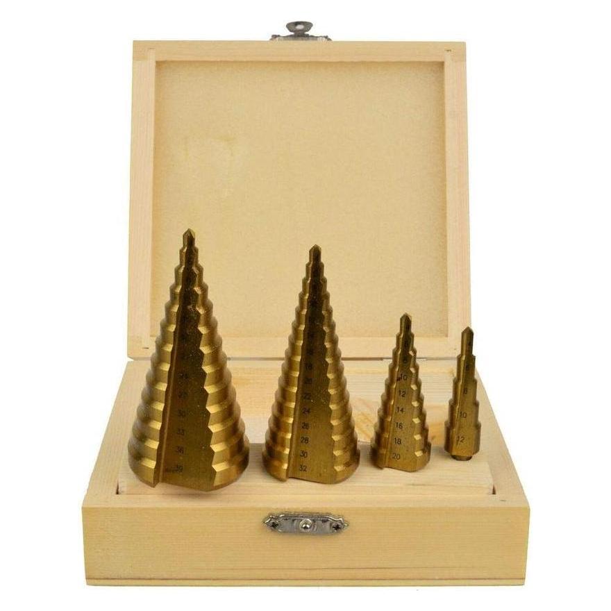 GEKO Stufenbohrer Set (4-12mm, 4-20mm, 4-39 Millimeter, Ø 4-32mm) (G38503)