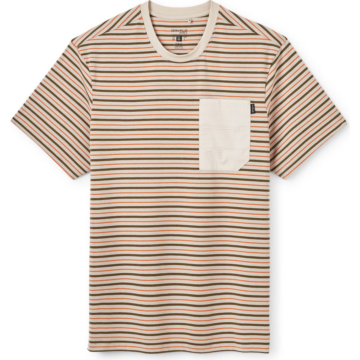 Rab Rivelin Stripe Pocket Tee pebble stripe (PBE) XXL QCC-35-PBE-XXL