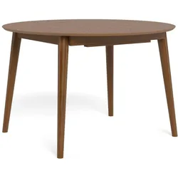 Actona »Montreux« Esstisch rund Walnuss Furnier Ø 115/154x75 cm / Walnuss Furnier