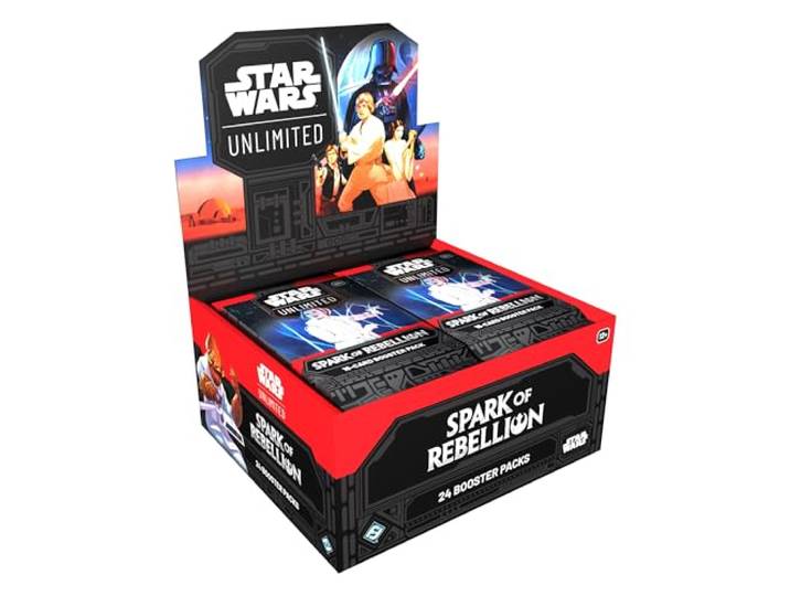 Asmodee, Star Wars: Unlimited Trading Card Game – Spark of Rebellion Booster Display (24 Booster Packs) – Trading Card Game für Kinder und Erwachsene, Alter 12+, 2+ Spieler, 20 Minuten, Englisch