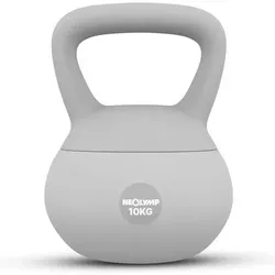 NEOLYMP Soft Kettlebell bodenschonend & leise mit Eisensandfüllung, Größe 10 KG in Grau Grau