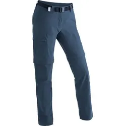 MAIER SPORTS Damen Hose Inara slim zip Da-Zip Off Hose el., Größe 40 in Blau Blau