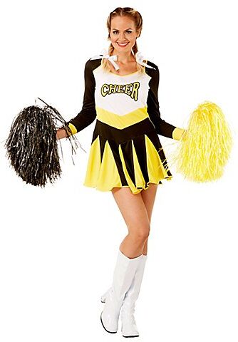 Cheerleader-Kostüm, gelb