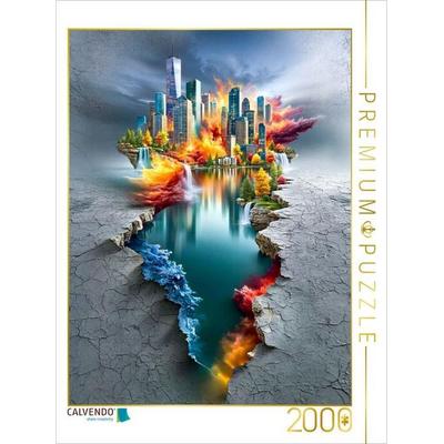 CALVENDO Puzzle Der Blick durch die Risse der Welt | 2000 Teile Lege-Größe 90x67cm Foto-Puzzle für glückliche Stunden