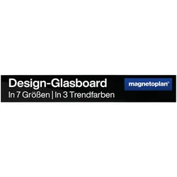 magnetoplan Design-Glasboards, magnetisch 100x600mm, tief-schwarz
