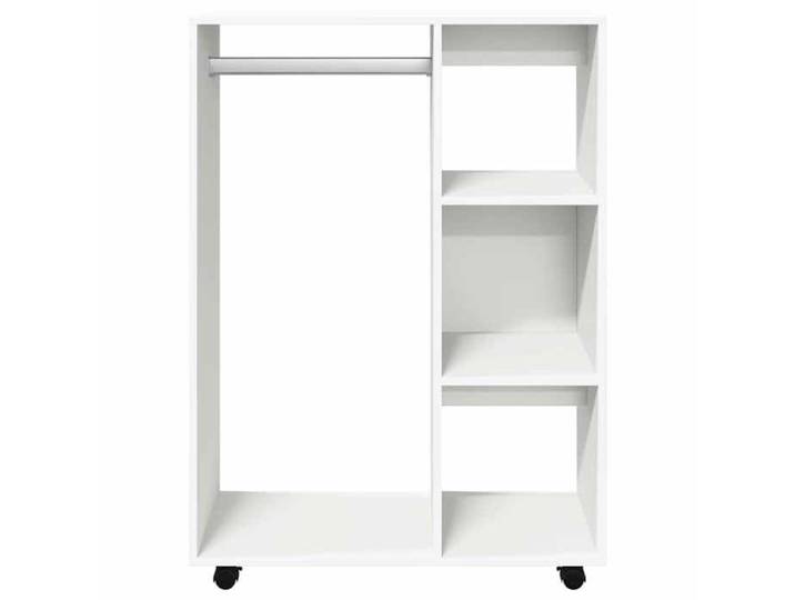 Garde-robe 80x40x110 cm en bois d'ingénierie blanc - Compartiments ouverts - 3 niveaux - Pour vêtements longs 383008