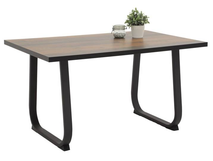Z2 Esstisch LUISE, braun/schwarz, Holz