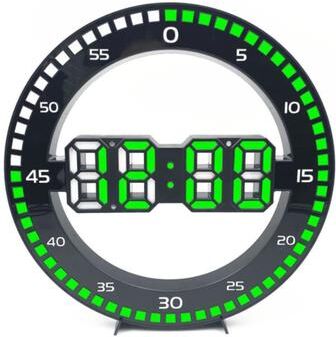 Universal Stock Large LED Digital Wall Clock With Silent Display Modern Electronic Wall Clock For Home & Office green