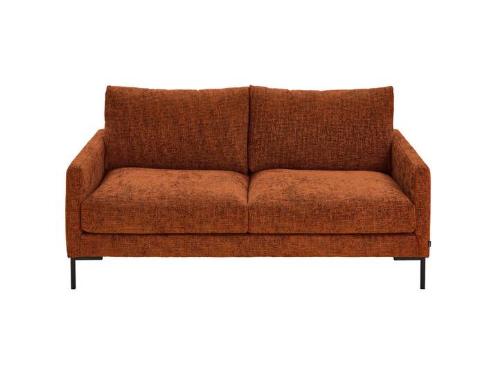 Hom`in 2,5-Sitzer, Orange, Metall, Füllung: Schaumstoff, Polyethersulfon (Pes), 176x78x90 cm, Wohnzimmer, Sofas & Couches, Sofas, 2-Sitzer Sofas